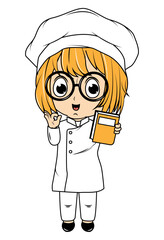 Cute Little Chef Cartoon