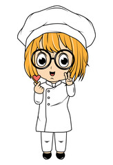 Cute Little Chef Cartoon