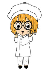 Cute Little Chef Cartoon