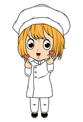 Cute Little Chef Cartoon