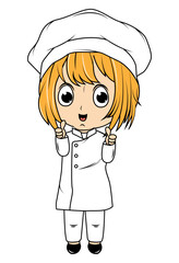 Cute Little Chef Cartoon