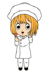 Cute Little Chef Cartoon