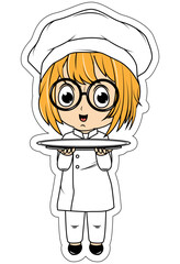 Cute Little Chef Cartoon