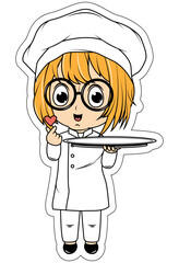 Cute Little Chef Cartoon