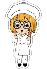 Cute Little Chef Cartoon