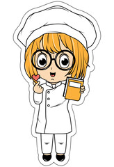 Cute Little Chef Cartoon