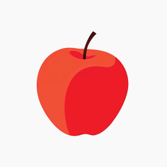 Obraz premium Vibrant red apple illustration