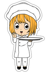 Cute Little Chef Cartoon