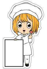 Cute Little Chef Cartoon