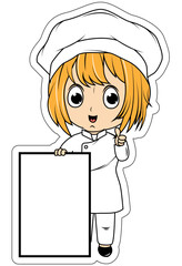 Cute Little Chef Cartoon