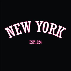 New York typography design vector, usa state shirt design vector. Jersey design vector, T-shirt design for usa