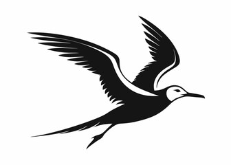 Seagull silhouette vector illustration