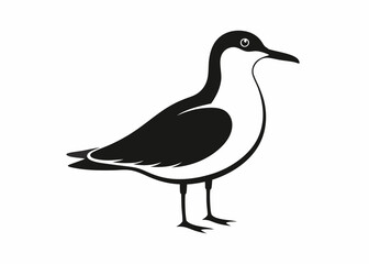 Seagull silhouette vector illustration