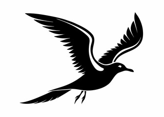 Seagull silhouette vector illustration