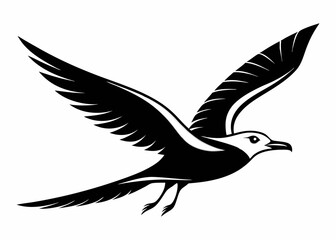 Seagull silhouette vector illustration