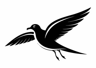 Seagull silhouette vector illustration