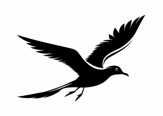 Seagull silhouette vector illustration