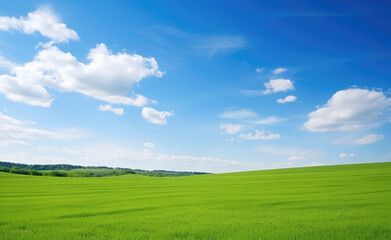 Vibrant Greenery and Expansive Skies Serenity