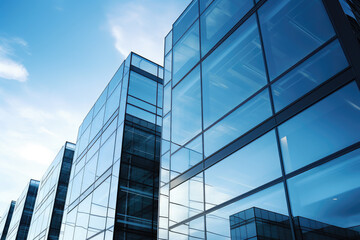 Obraz premium Modern Corporate Elegance: Glass Office Towers