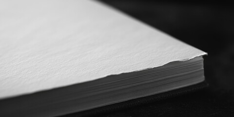 A white sheet of paper with a black background. The paper is folded in half and has a crease in the middle