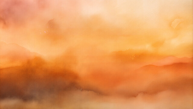 Gentle watercolor gradients in muted orange and brown tones with soft texture and free space