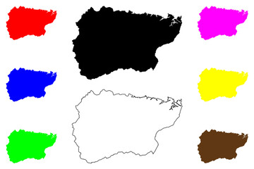 Graham County, North Carolina State (U.S. county, United States of America, USA, U.S., US) map vector illustration, scribble sketch Graham map