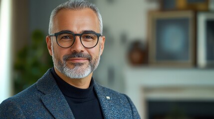 Mature Financial Influencer Hosting Live Q&A on Social Media for Financial Advice Seekers in Their 50s