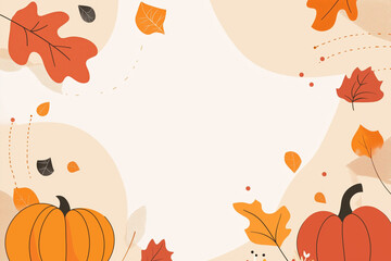 autumn background with pumpkins