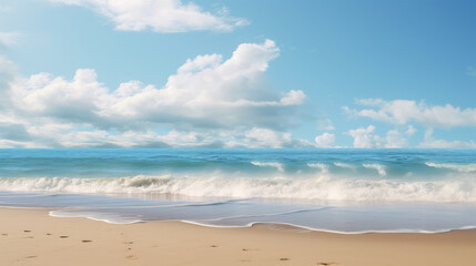 Serene Beach with Turquoise Waves