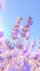 Naklejka premium Colorful flower background with blue sky 