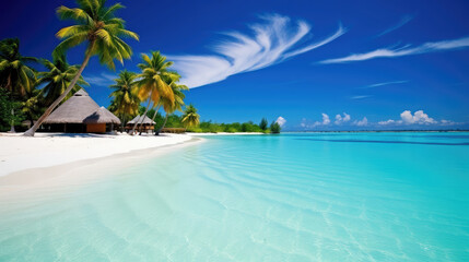 Fototapeta premium Serene Beachside Resort Escape