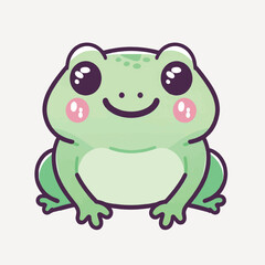 Obraz premium Cute cartoon frog illustration