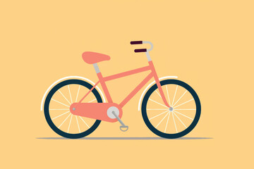 Fototapeta premium Colorful minimalist bicycle illustration