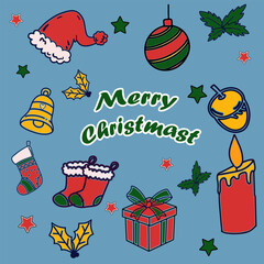 Christmas doodle handrawn illustration vector