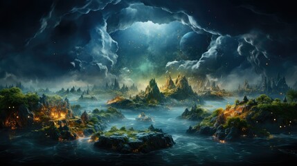 Obraz premium view of the earth from space realistic galaxy globe planet atmosphere universe astronomy