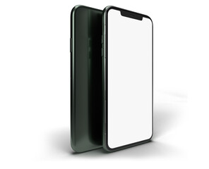 Modern Smartphones Mockup with Blank Screens display, device screen. Template For presentation branding, corporate identity, advertising, branding identity global business, website design, app