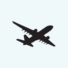 airplane silhouette vector design.