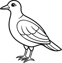 Beautiful bird icon vector illustration black bird logotype