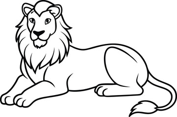 Lion vector illustration abstract power elegant animal art