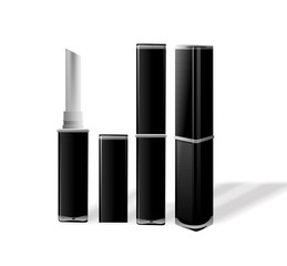 Mockup Lipstick Cosmetic Case Vector Illustration