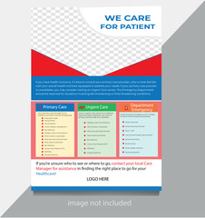 Creative modern medical flyer design template