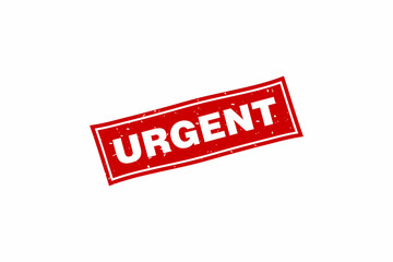 Urgent stamp, Urgent red square stamp.