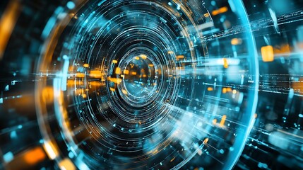 Obraz premium Cutting-Edge Physics Lab: Next-Gen Particle Accelerators and Virtual Simulations