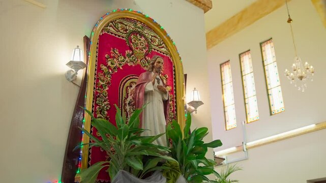 Worship space in a church in Asia