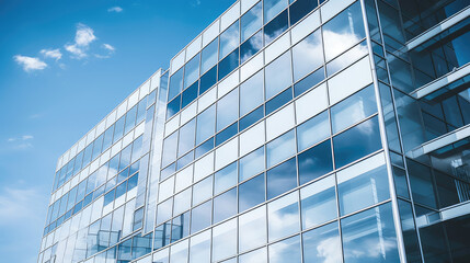 Obraz premium Modern Corporate Office Building with Reflective Glass