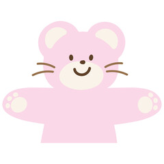 Pink teddy bear ready to hug for cartoon character, greeting card, comic, mascot, animal, zoo, souvenir shop, cute patch, brooch, shirt print, kid doll, toy, sticker, love sign, standee, expression