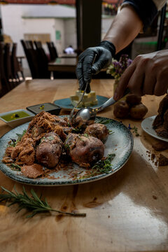 Traditional Huatias from Cusco, Peru, featuring potatoes and Andean ingredients prepared in the traditional earth-oven cooking style, representing the rich culinary heritage of the Peruvian Andes.
