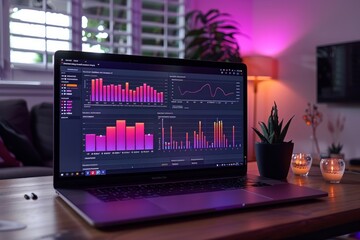 Digital marketing dashboard with real-time analytics and performance metrics, AI Generative