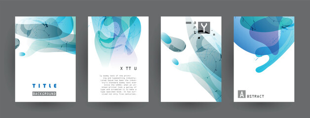 Modern abstract covers set, Modern colorful wave liquid flow poster. Cool gradient shapes composition, vector covers design.	