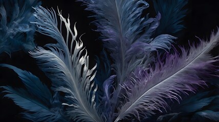 Obraz premium A mesmerizing scene unfolds before your eyes as feathery tendrils dance and sway.